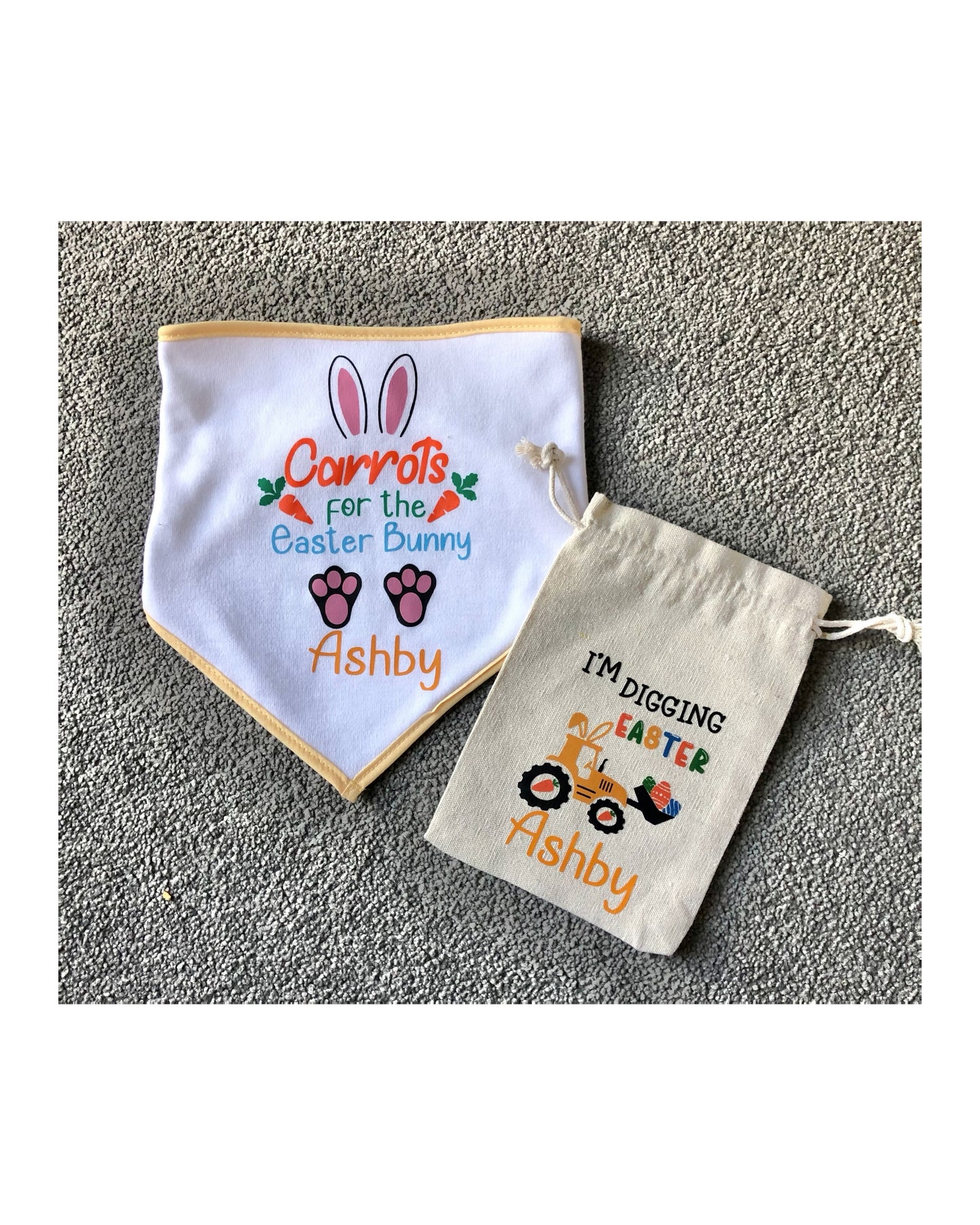 Easter themed Bandana Bibs